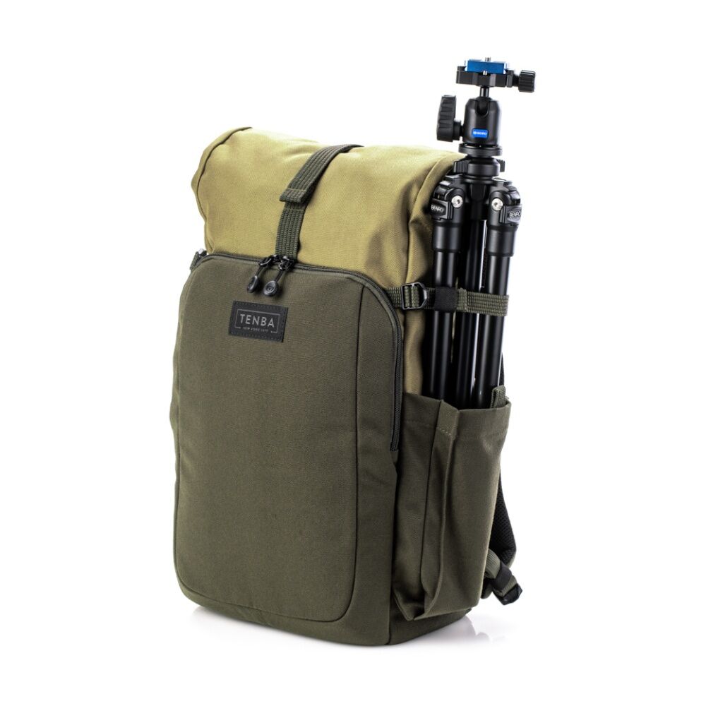 Tenba Fulton V2 14L Backpack Rolltop Camera Rear Access - Tan/Olive