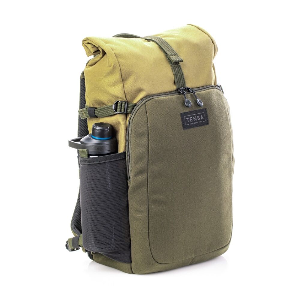 Tenba Fulton V2 14L Backpack Rolltop Camera Rear Access - Tan/Olive