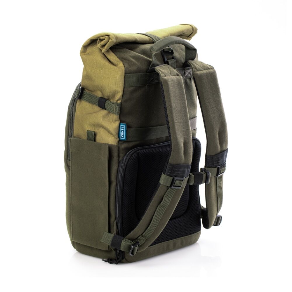 Tenba Fulton V2 14L Backpack Rolltop Camera Rear Access - Tan/Olive