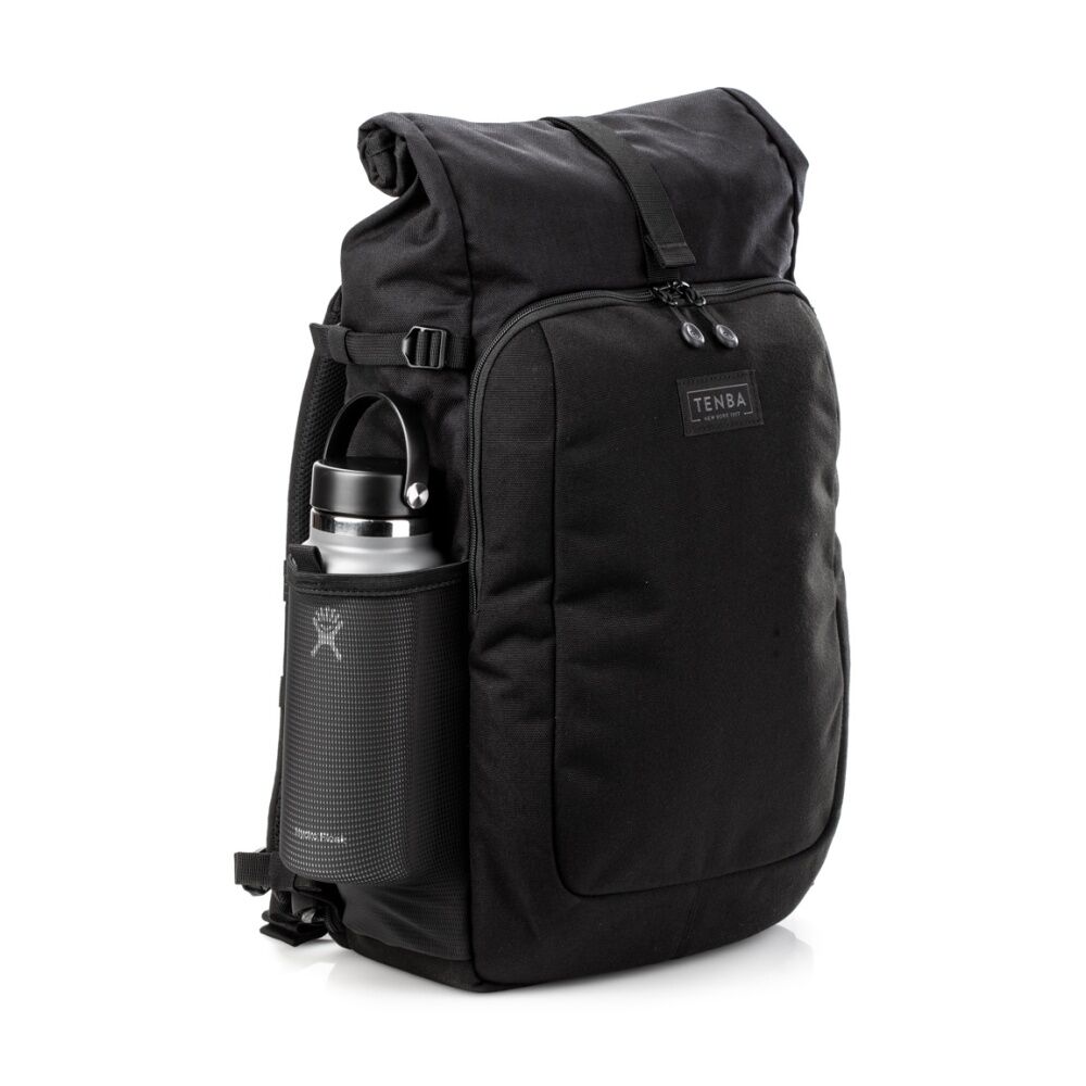Tenba Fulton V2 16L Backpack Rear Access Camera Rolltop Design - Black