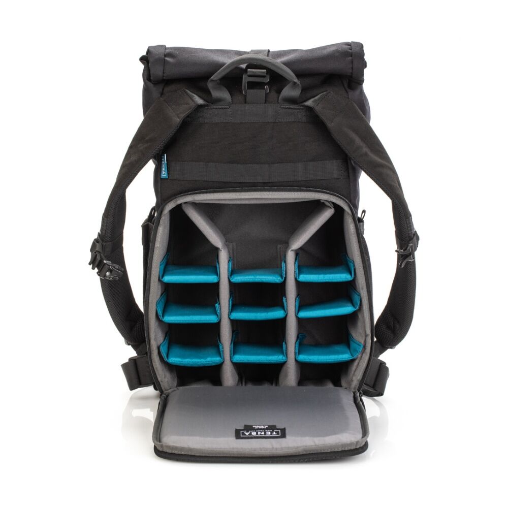Tenba Fulton V2 16L Backpack Rear Access Camera Rolltop Design - Black