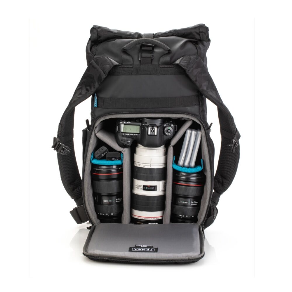Tenba Fulton V2 16L All-Weather Backpack Camera Rolltop Design - Black