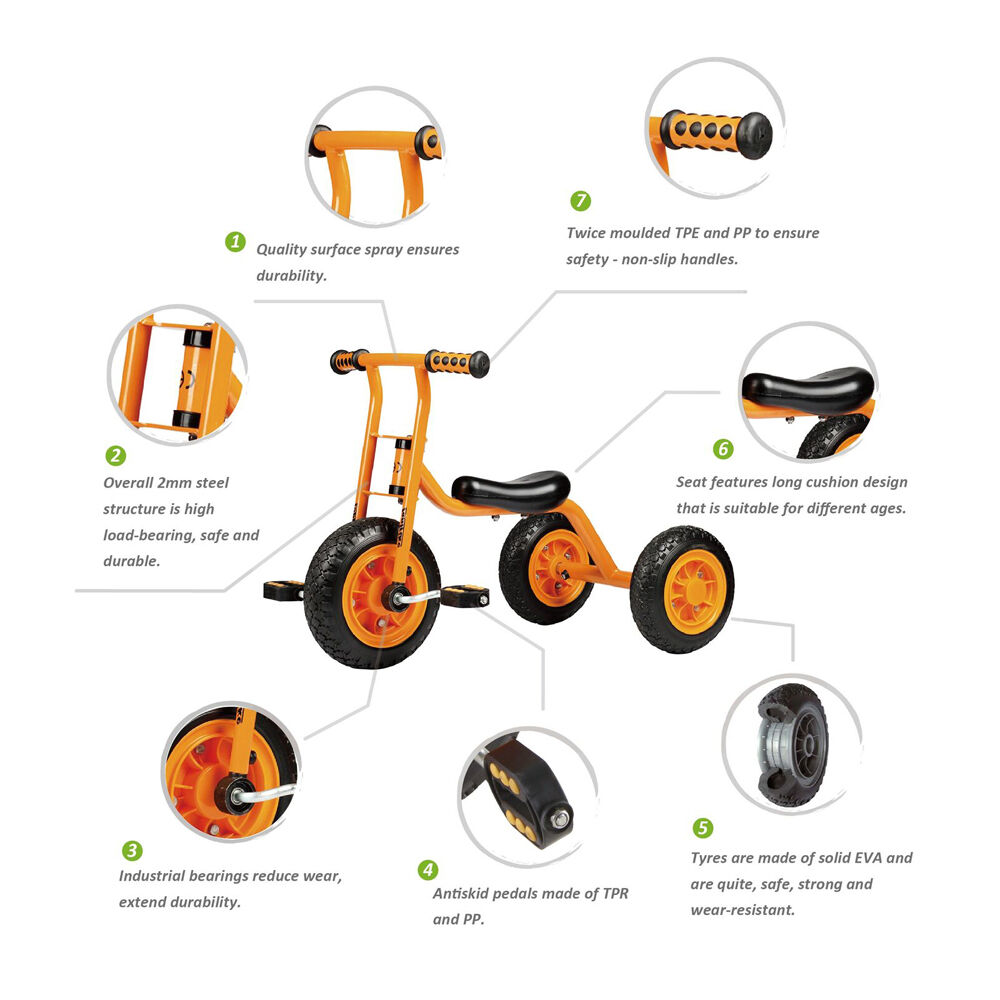 Top-Trike Rookie Tricycle Steel Bike Outdoor Ride-On Toy Kids/Children - 3y+