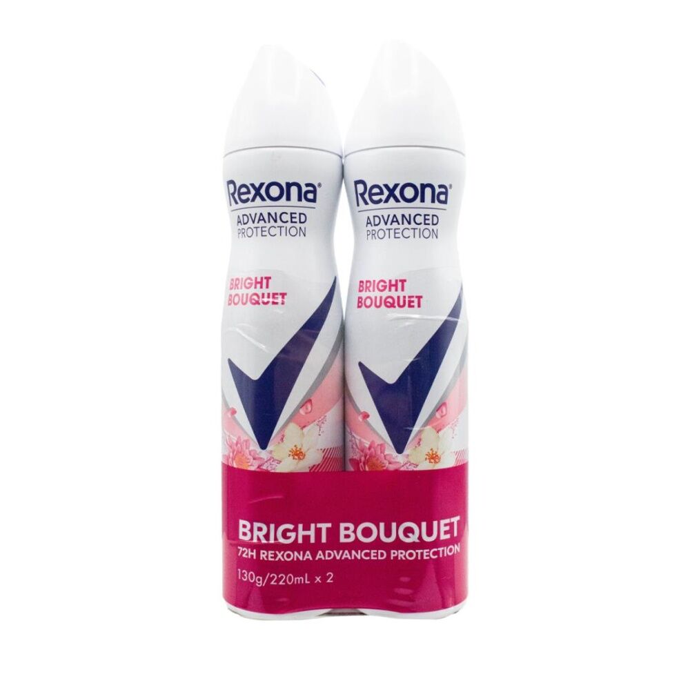 6x 2PK Rexona Antiperspirant Deodorant 72Hr Advanced Protect 220ml Bright Bouquet