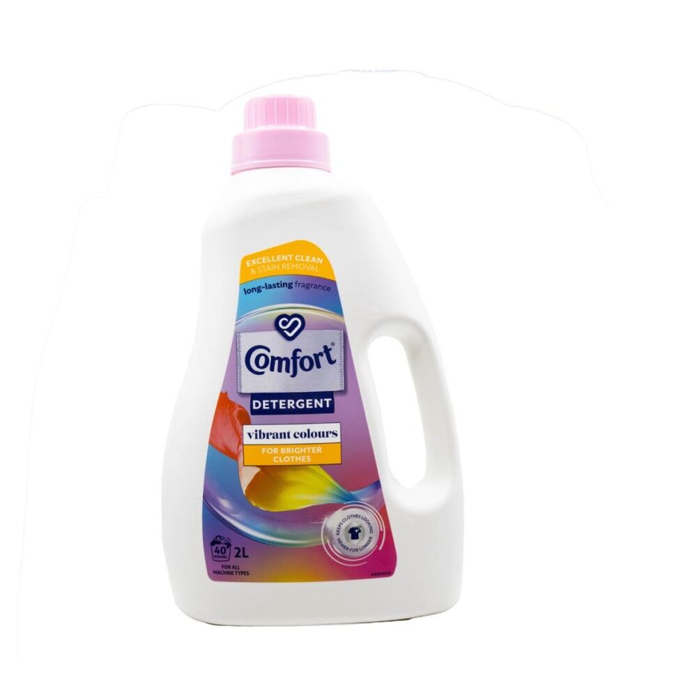 6PK Comfort Laundry Detergent Vibrant Colours For Brighter Clothes 40 Washes 2L