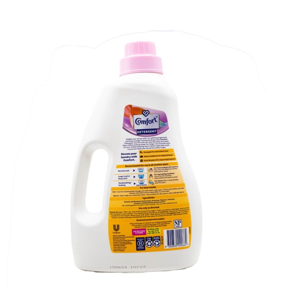 6PK Comfort Laundry Detergent Vibrant Colours For Brighter Clothes 40 Washes 2L