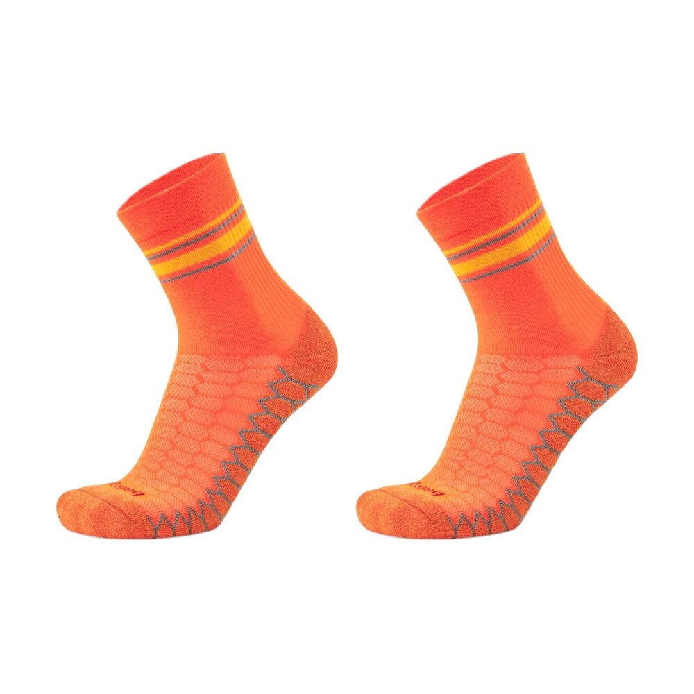 2PK Balega Silver Antimicrobial Peformance Mini-Crew Socks Orange