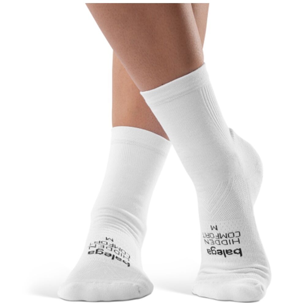 Balega Hidden Comfort Mini-Crew Moisture Wicking Cushioned Socks White