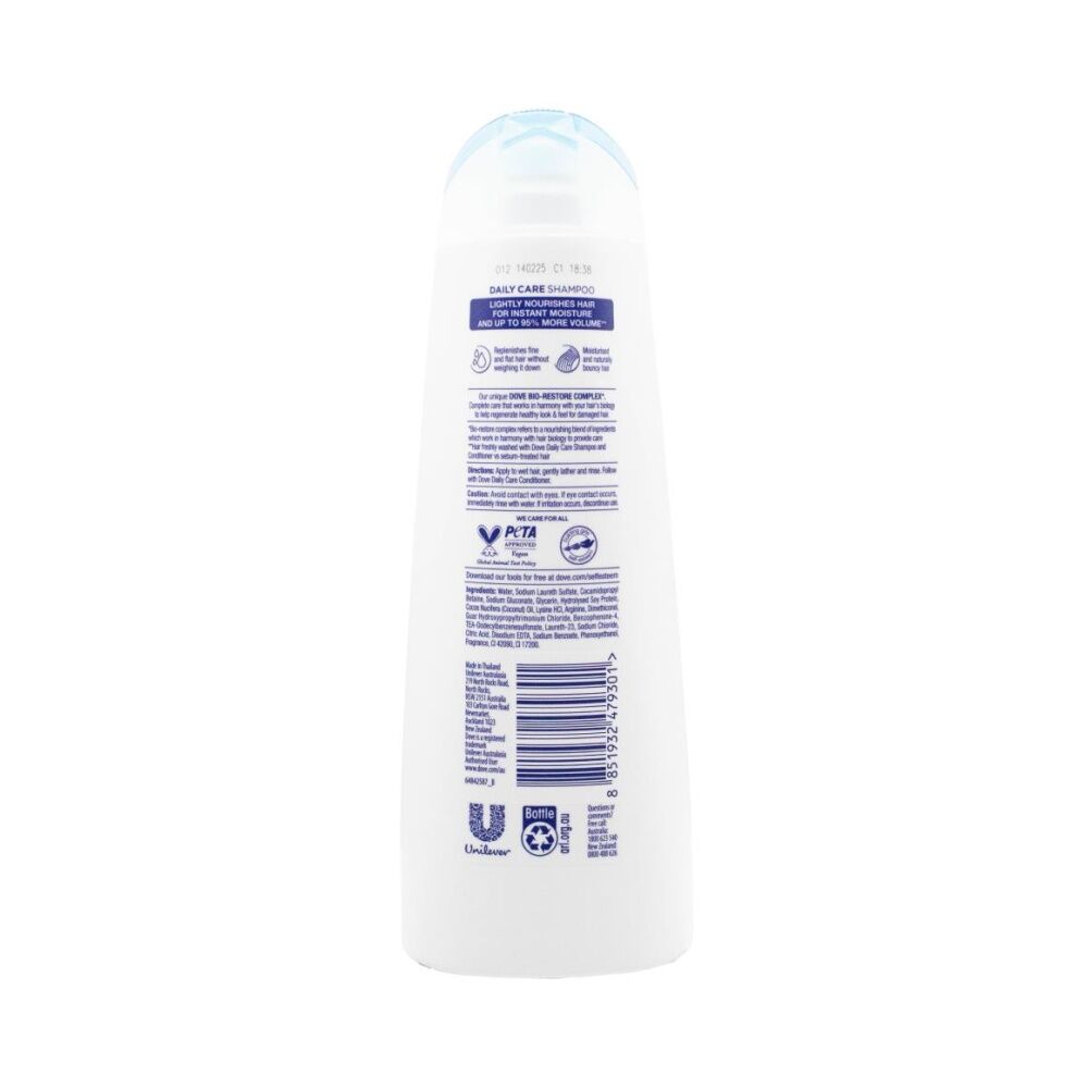 10PK Dove Ultra Care Bio Restore Daily Hair Shampoo Vegan Increase Volume 350ml