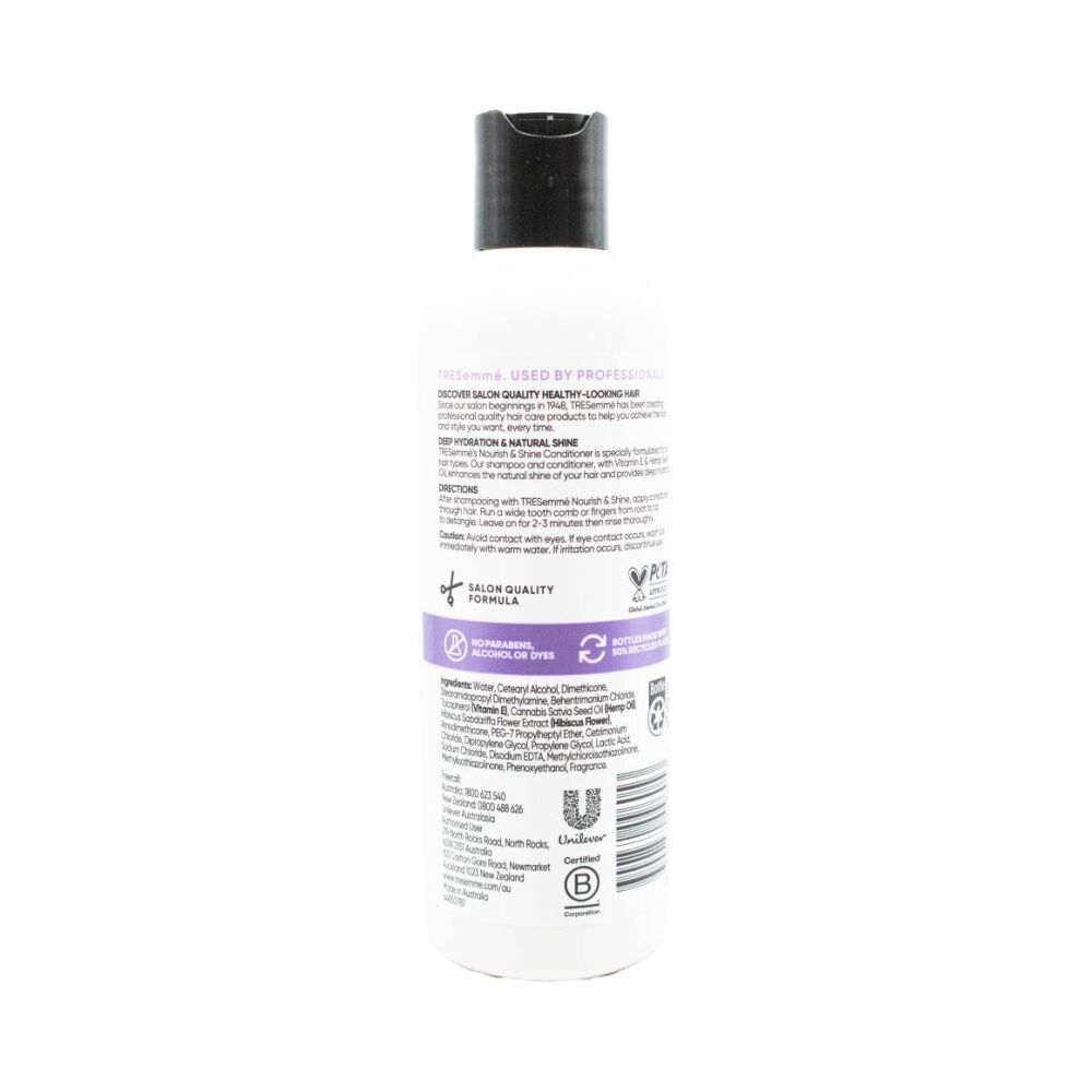12PK TRESemme Hair Conditioner Nourish & Shine w/Vitamin E Hemp Seed Oil 350ml