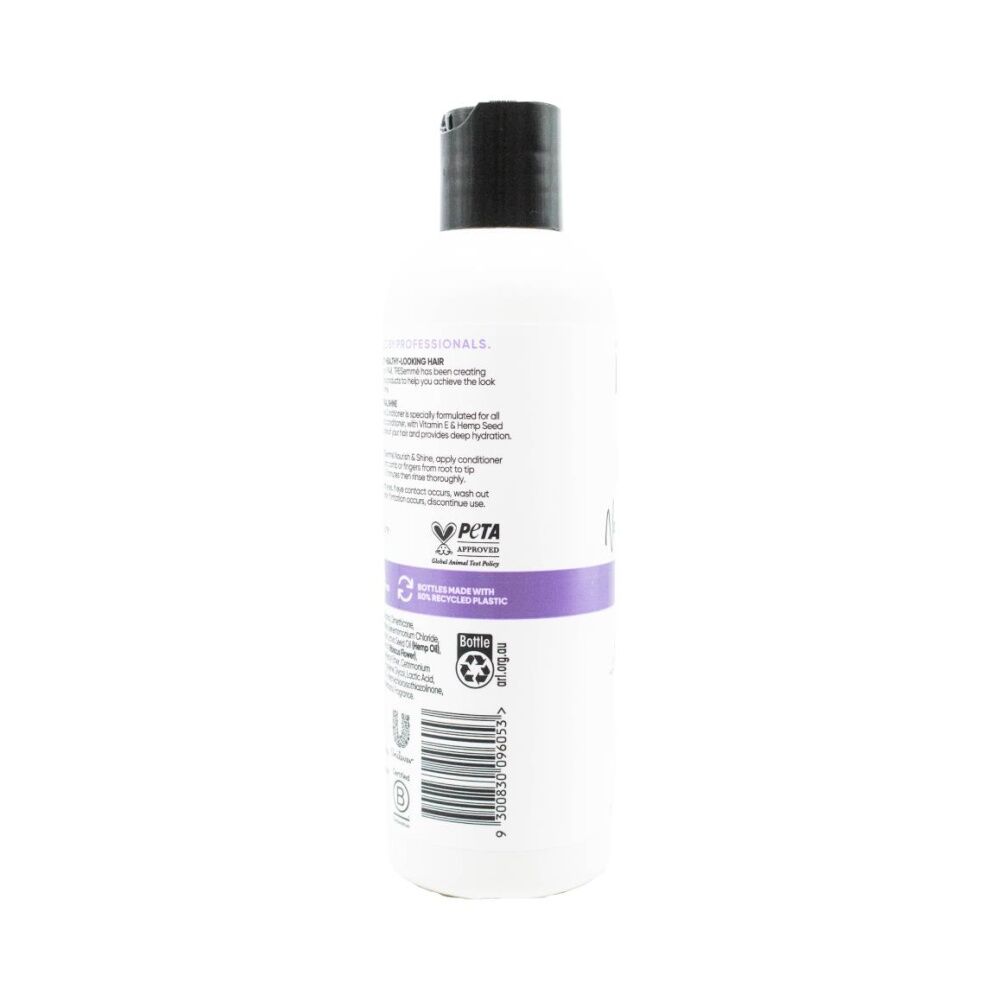 12PK TRESemme Hair Conditioner Nourish & Shine w/Vitamin E Hemp Seed Oil 350ml