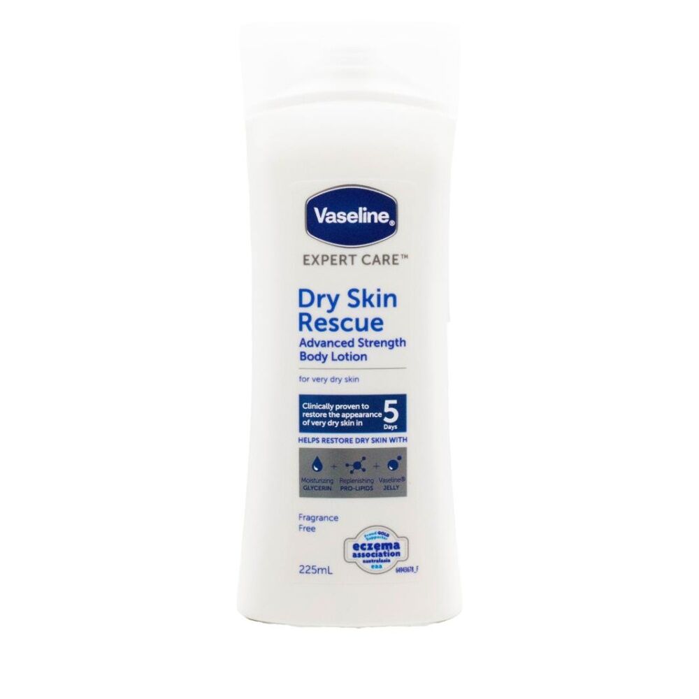 12PK Vaseline Expert Care Dry Skin Rescue Advanced Strength Body Lotion 225ml