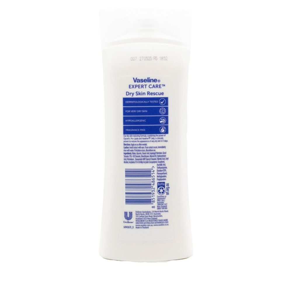 12PK Vaseline Expert Care Dry Skin Rescue Advanced Strength Body Lotion 225ml