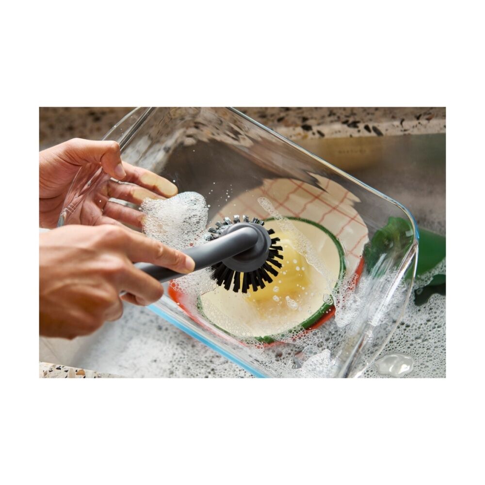 2PK Joseph Joseph SinkTech Dish Brush With Replacement Pan Scraper Head Graphite