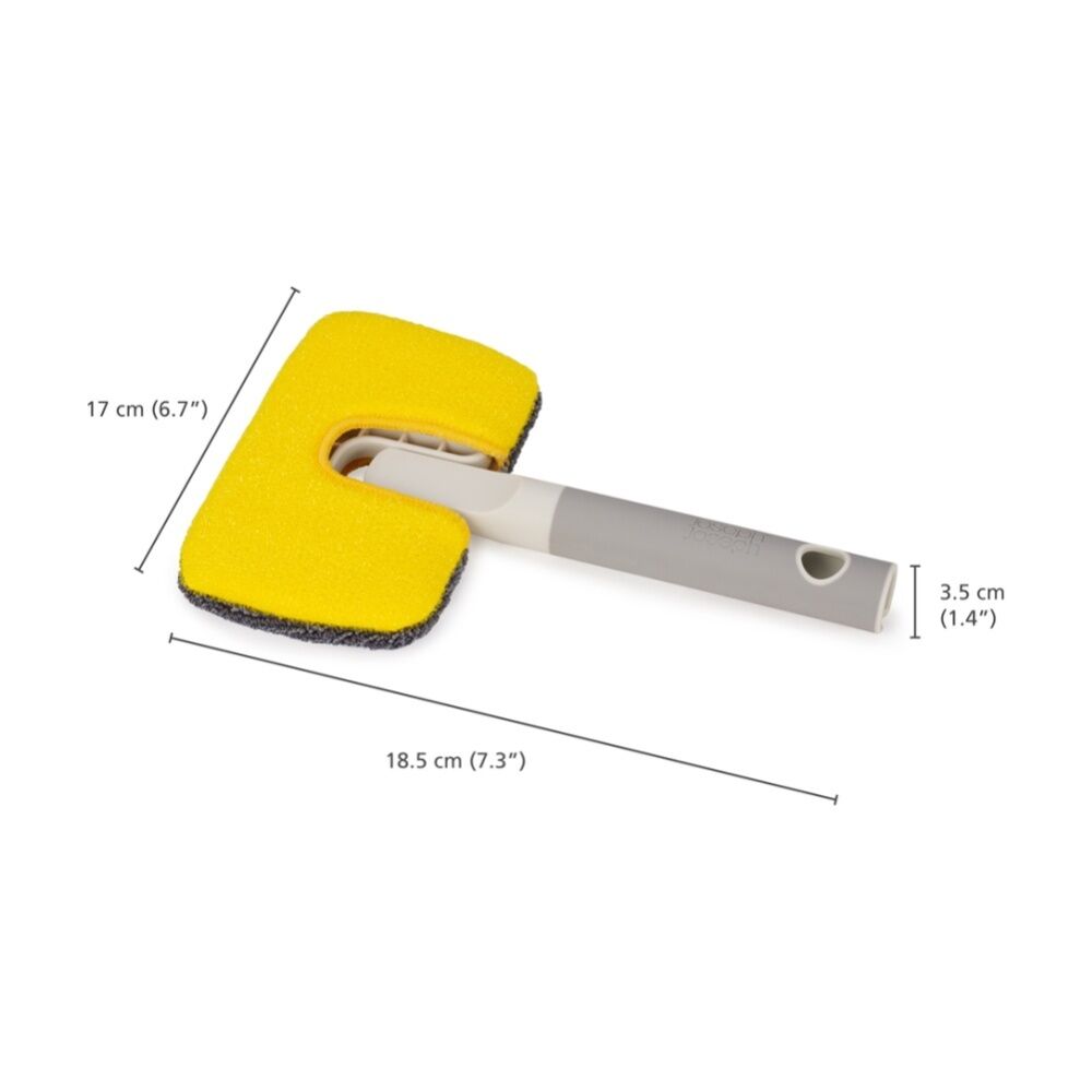 2PK Joseph Joseph CleanTech Surface Scrubber Compatible W/ Extension Pole 2-in-1