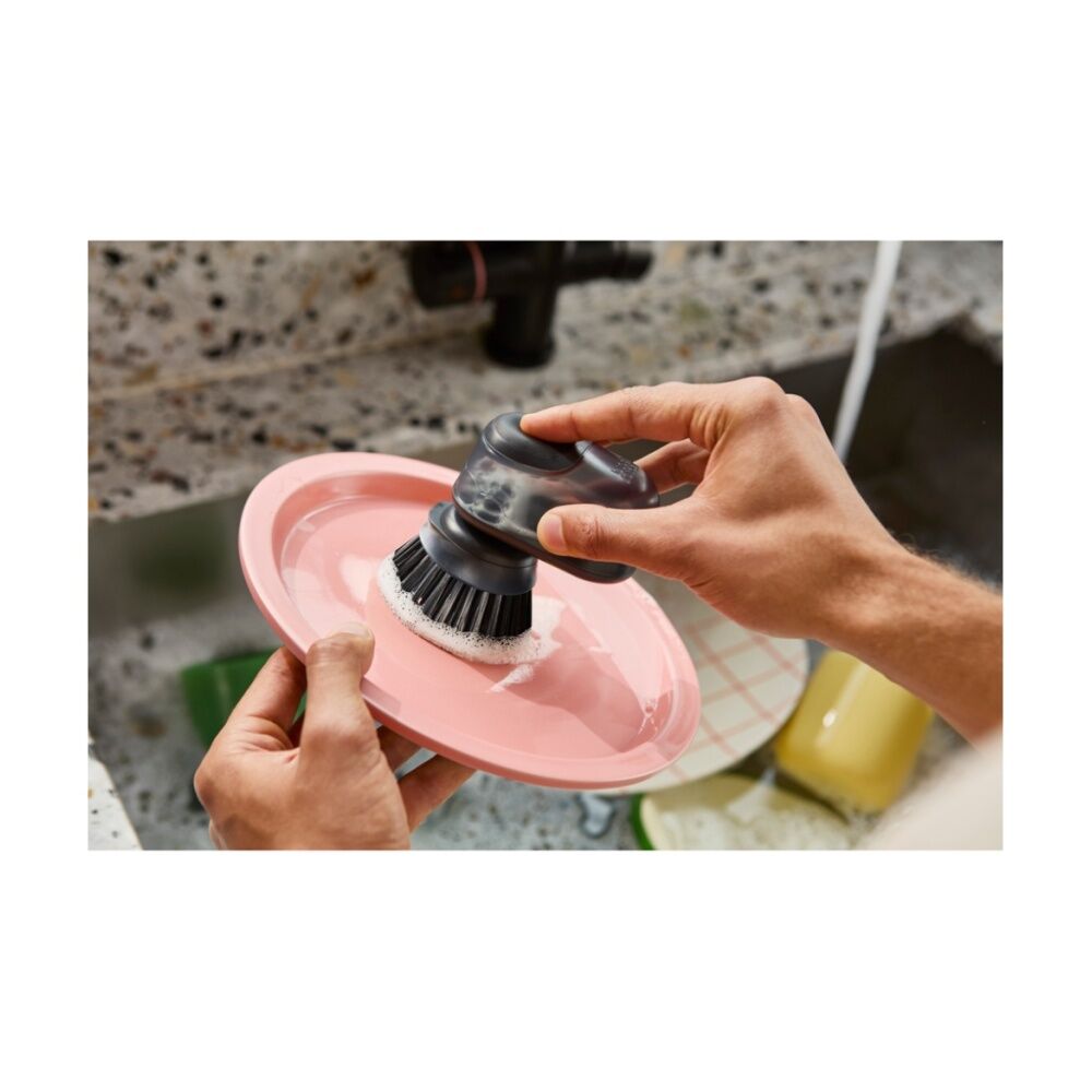 2PK Joseph Joseph SinkTech Soap Dispenser Palm Brush With Stand Graphite