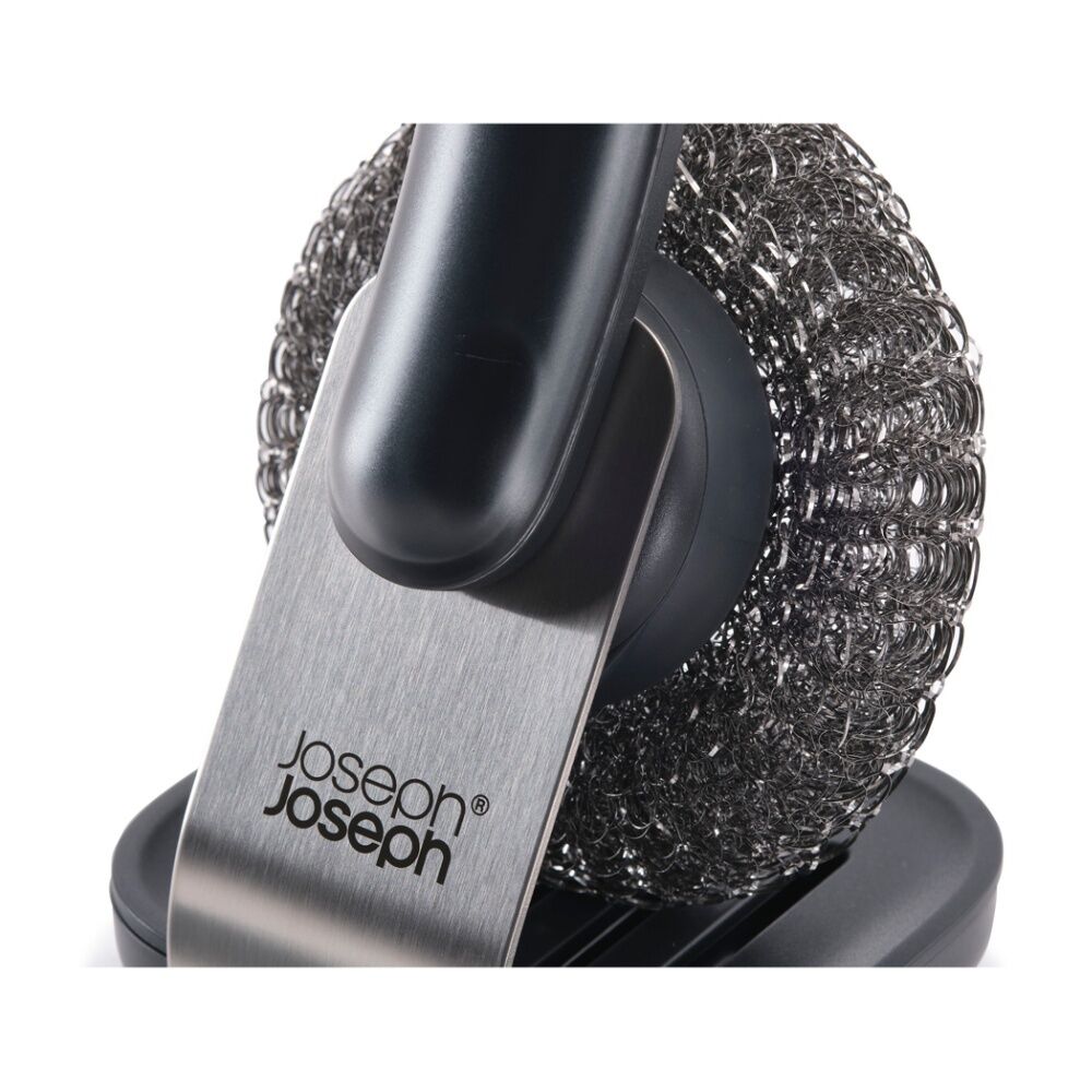 Joseph Joseph SinkTech Soap Dispenser Kitchen Dish Brush With Stand Black