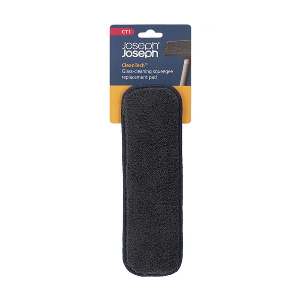 2PK Joseph Joseph CleanTech Microfibre Glass Cleaner Squeegee Replacement Blue