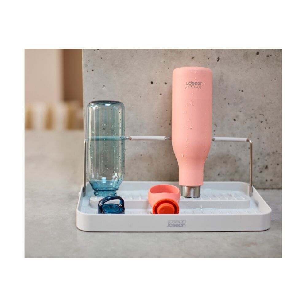 2PK Joseph Joseph Neat DrySmart Bottle Drying Rack Kitchen Organiser Stone