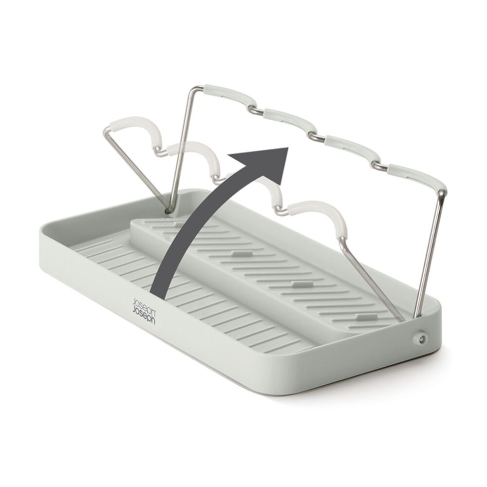 2PK Joseph Joseph Neat DrySmart Bottle Drying Rack Kitchen Organiser Stone