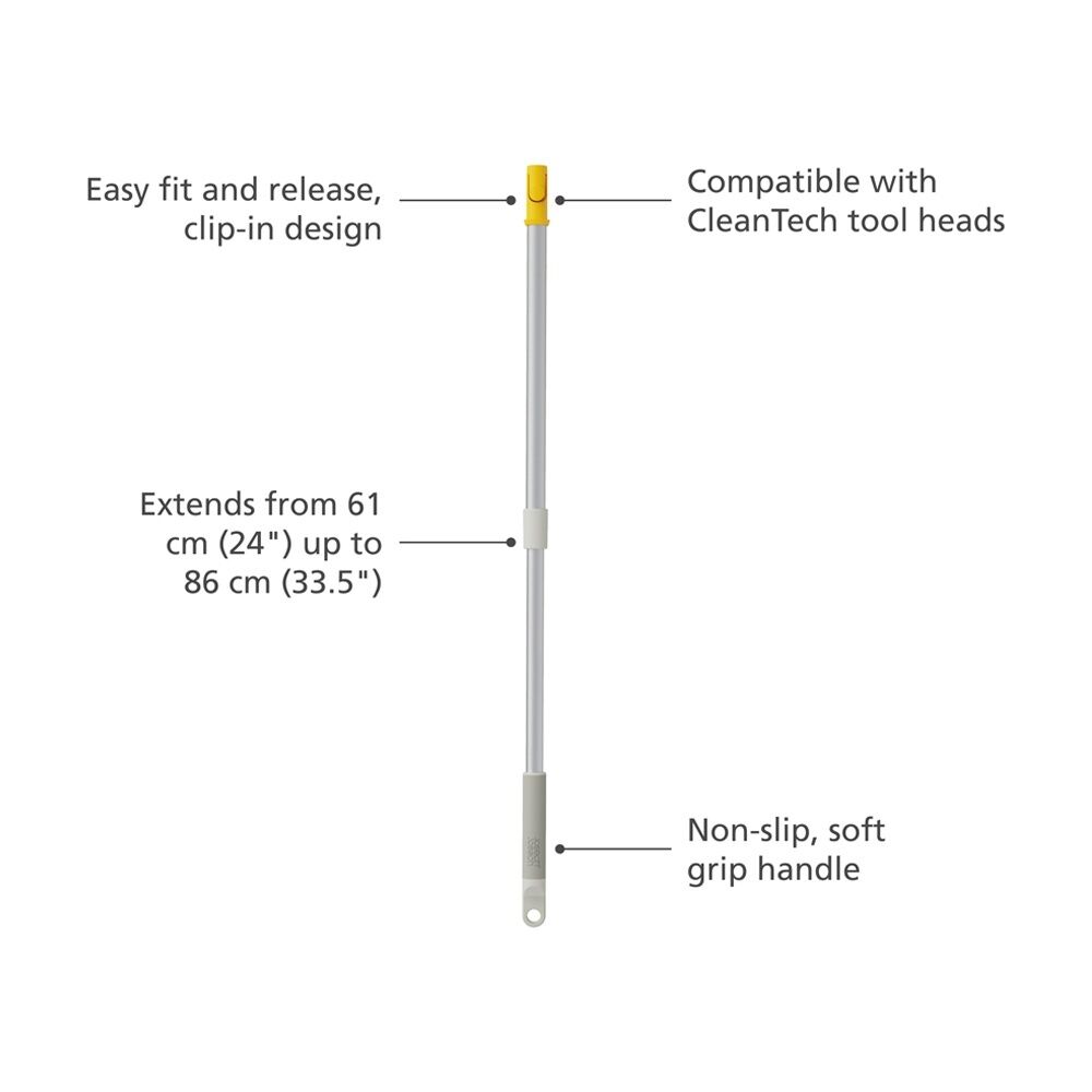2PK Joseph Joseph CleanTech Telescopic Extension Cleaning Tool Pole 61cm-86cm