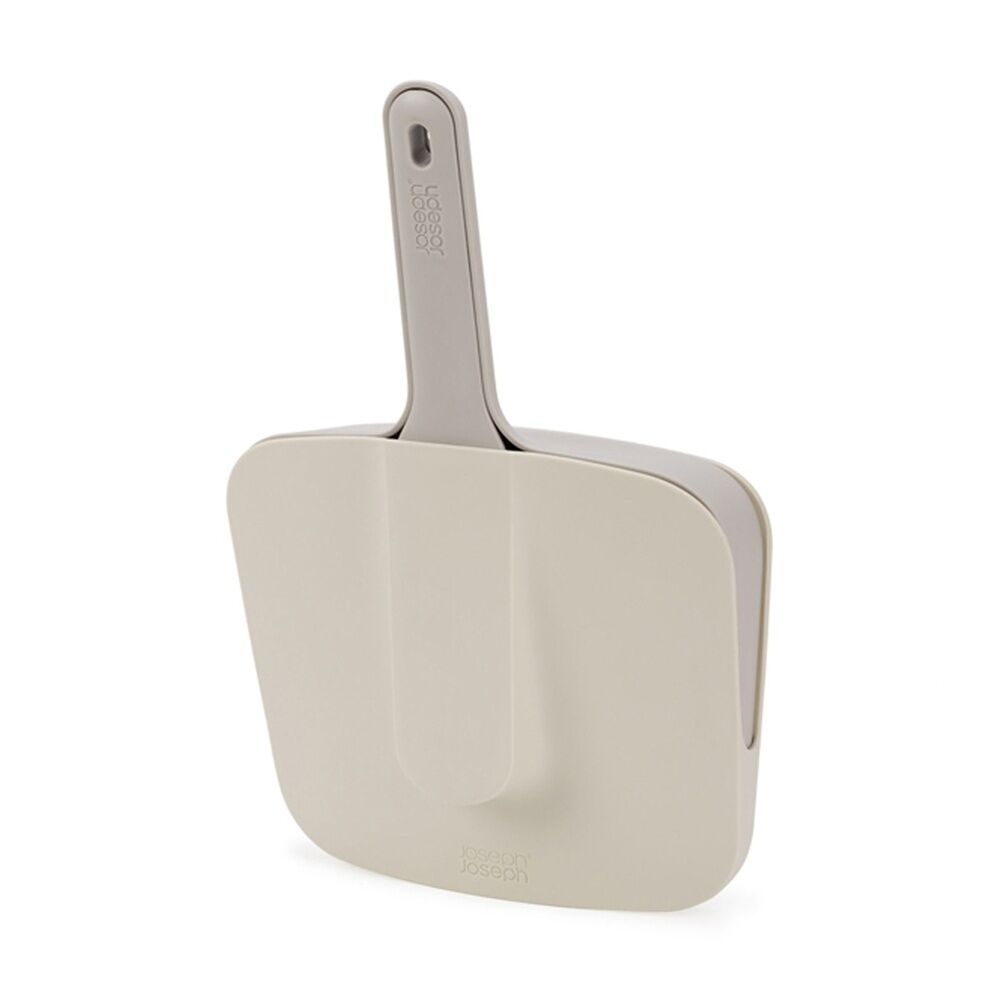 2PK Joseph Joseph CleanTech Wall Mounted Dustpan And Brush Indoor Stone