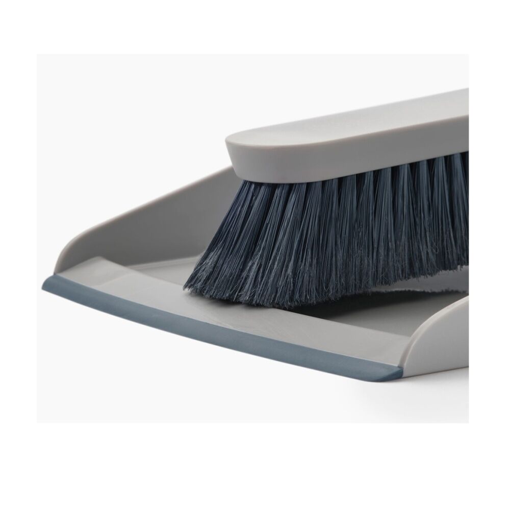 2PK Joseph Joseph CleanTech Wall Mounted Dustpan And Brush Indoor Stone