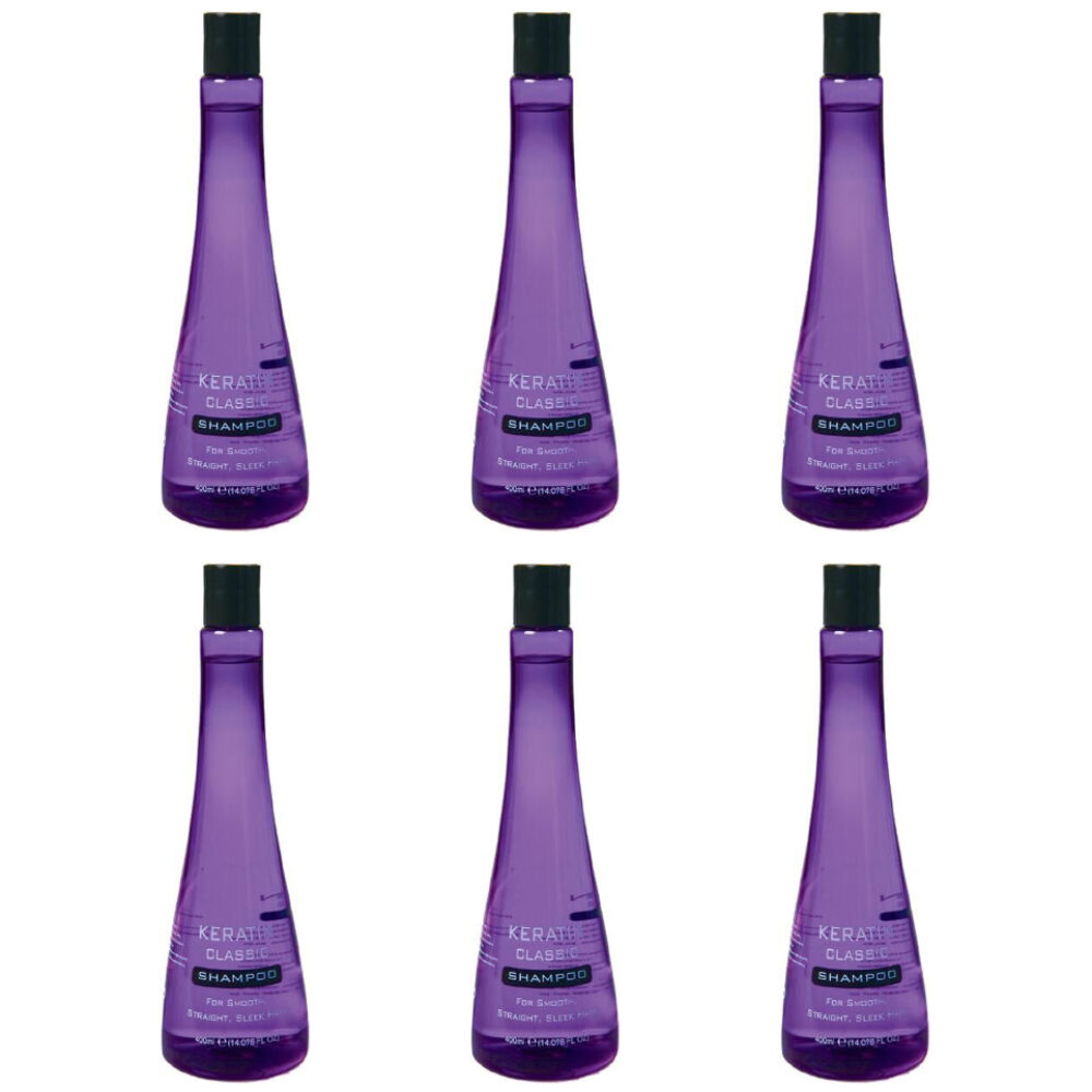 6PK Keratin Classic Shampoo For Smooth Straight & Sleek Hair 400ml