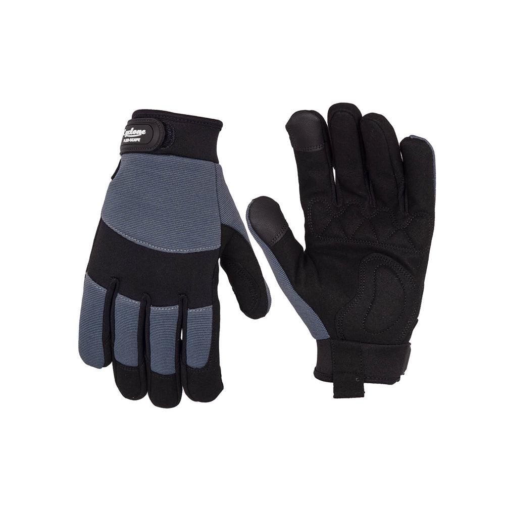 20114298-cyclone-size-large-flexscape-gardening-gloves-synthetic-leather-grey-black