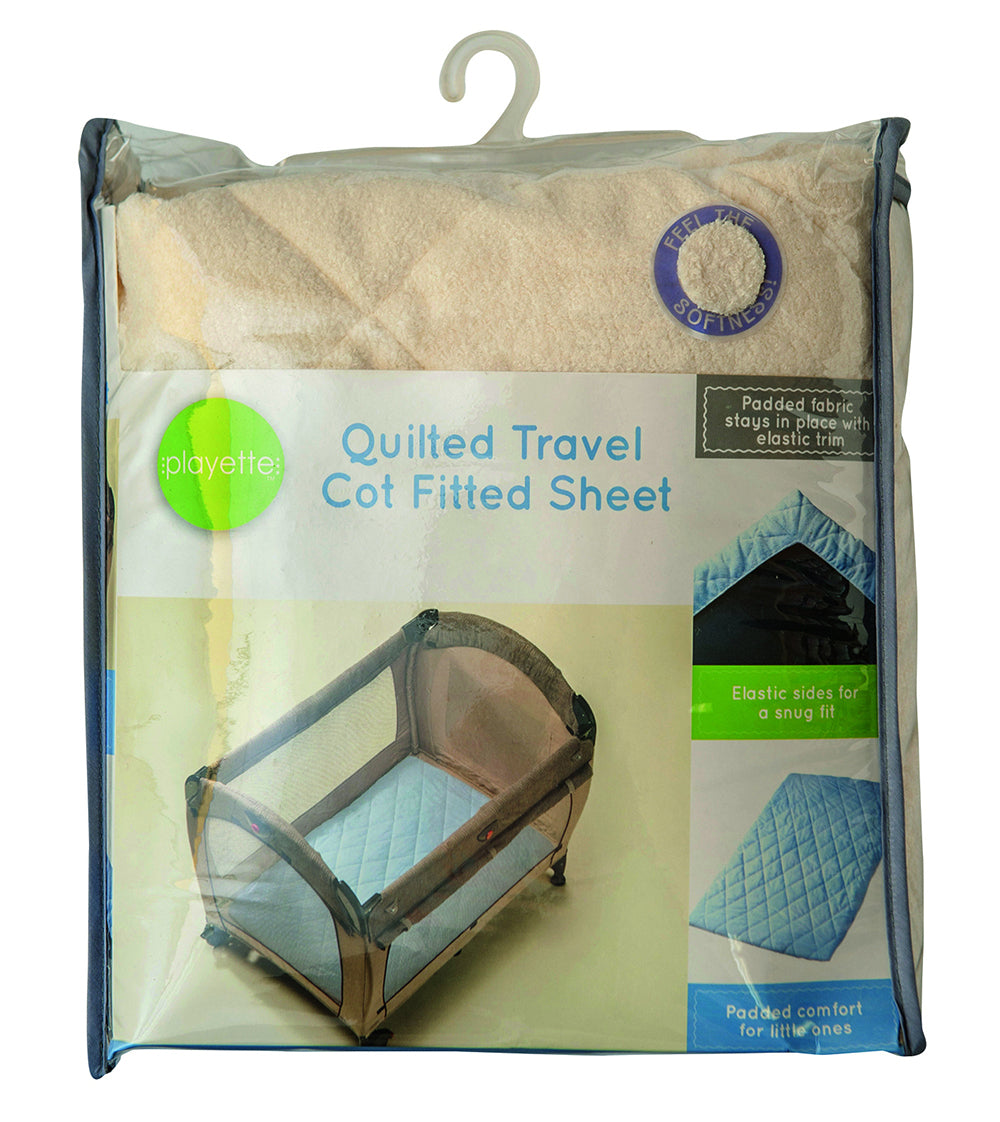 1353525-playette-quilted-105cm-fitted-padded-sheet-for-travel-cot-cream