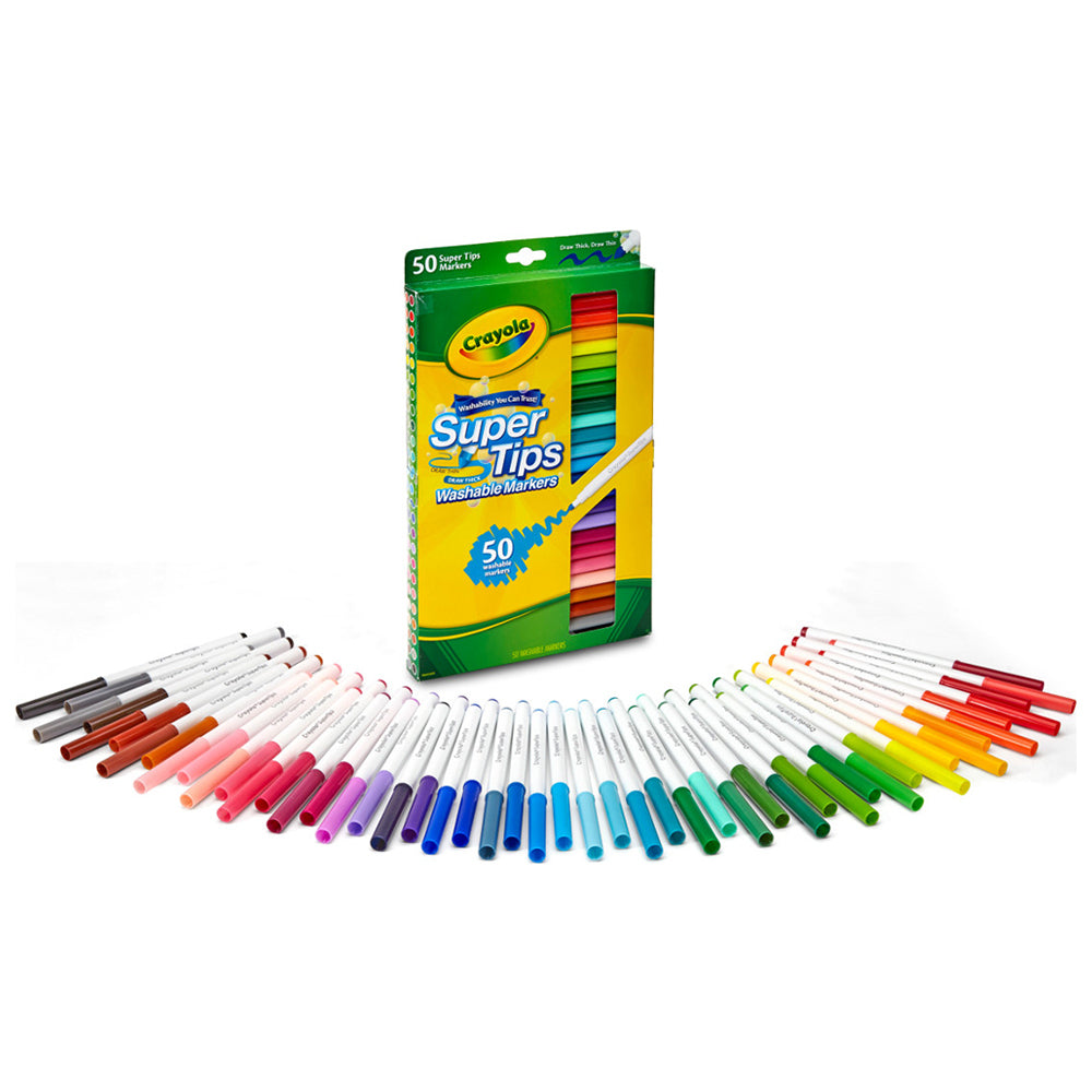 58-5050-50pc-crayola-supertip-washable-markers-kids-children-drawing-pens-3y