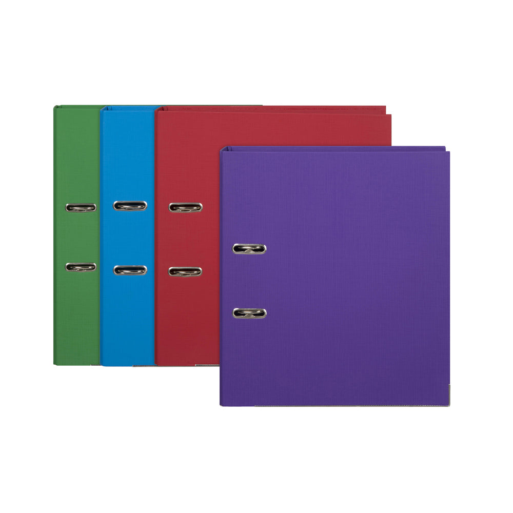 3PK Marbig PE Lever Arch File Folder A4 Document Organiser - Assorted