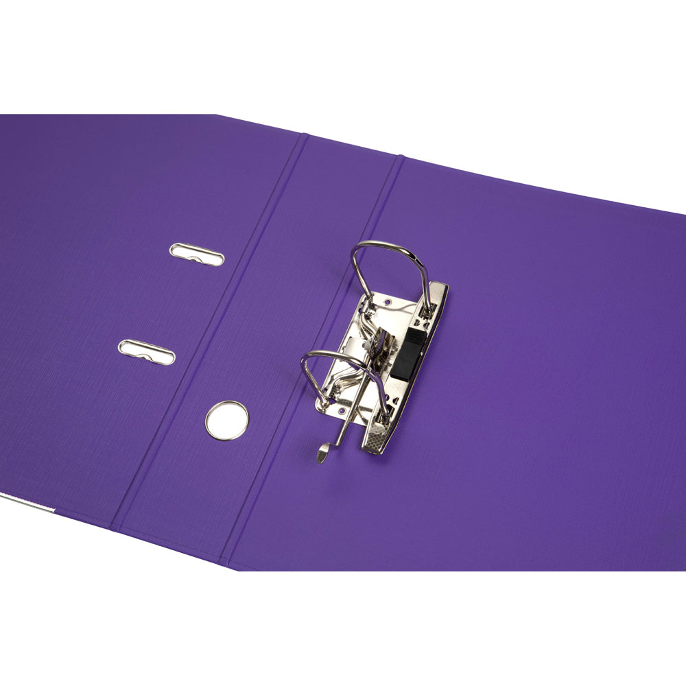 2PK Marbig PE Lever Arch File Folder A4 Document Organiser - Purple