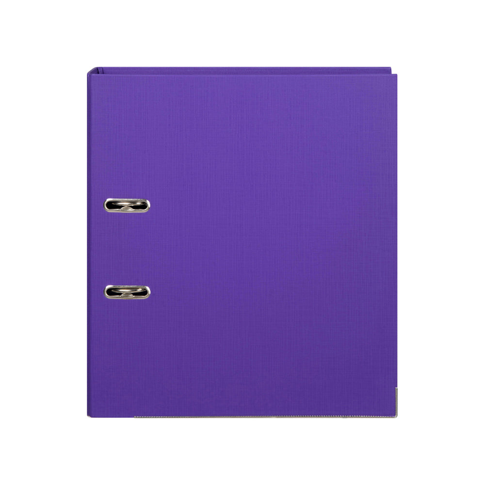 2PK Marbig PE Lever Arch File Folder A4 Document Organiser - Purple
