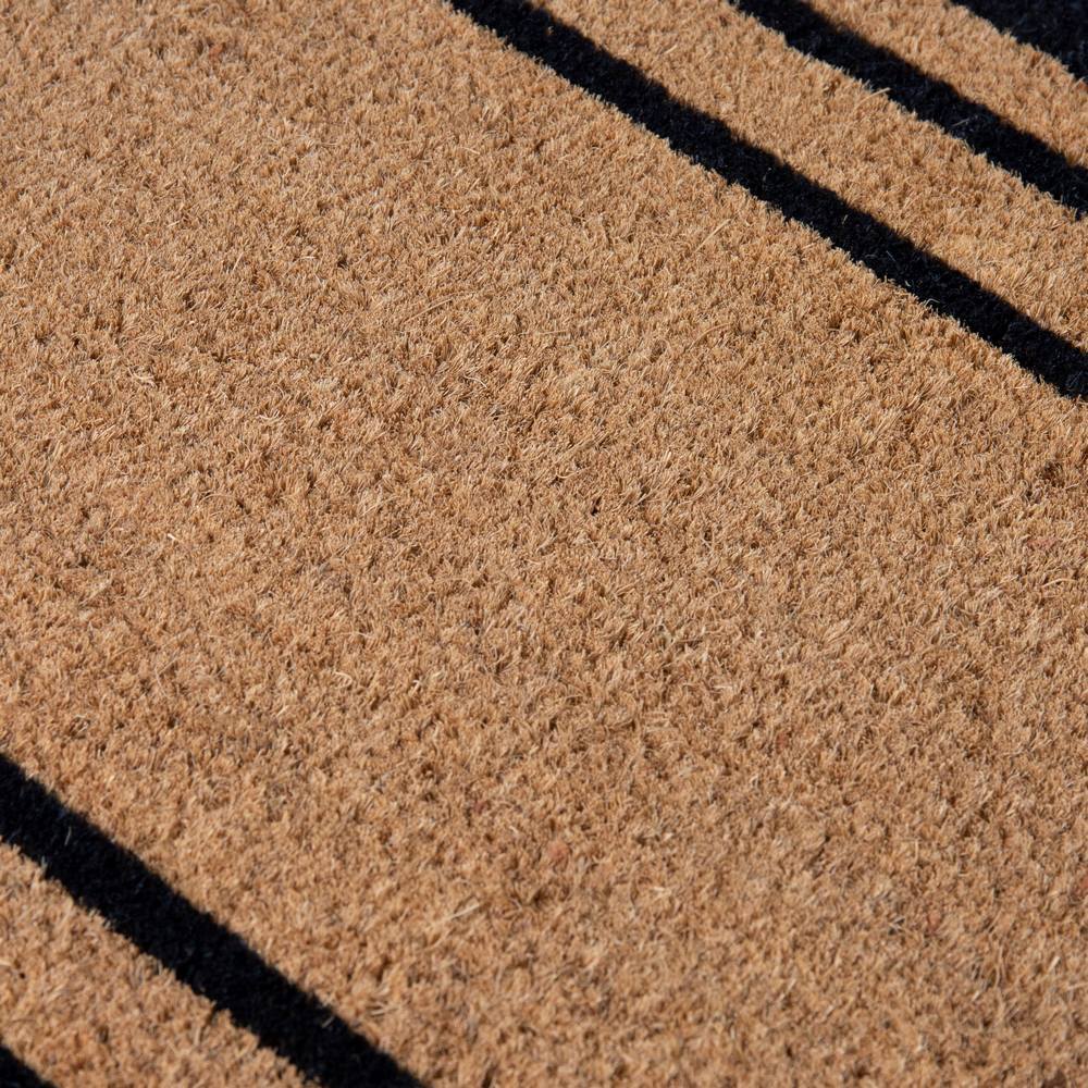 J.Elliot PVC Backed 45x75cm Coir Printed Mat - Rectangular Lines