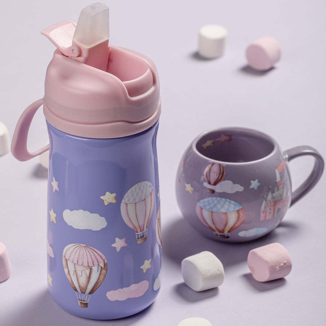 521116-ashdene-up-in-the-sky-370ml-18cm-stainless-steel-drink-bottle-purple