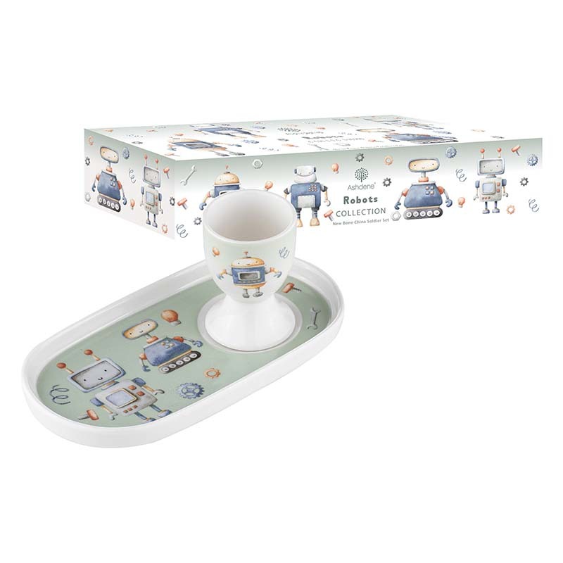 521121-ashdene-robots-soldier-kids-new-bone-china-egg-cup-plate-set
