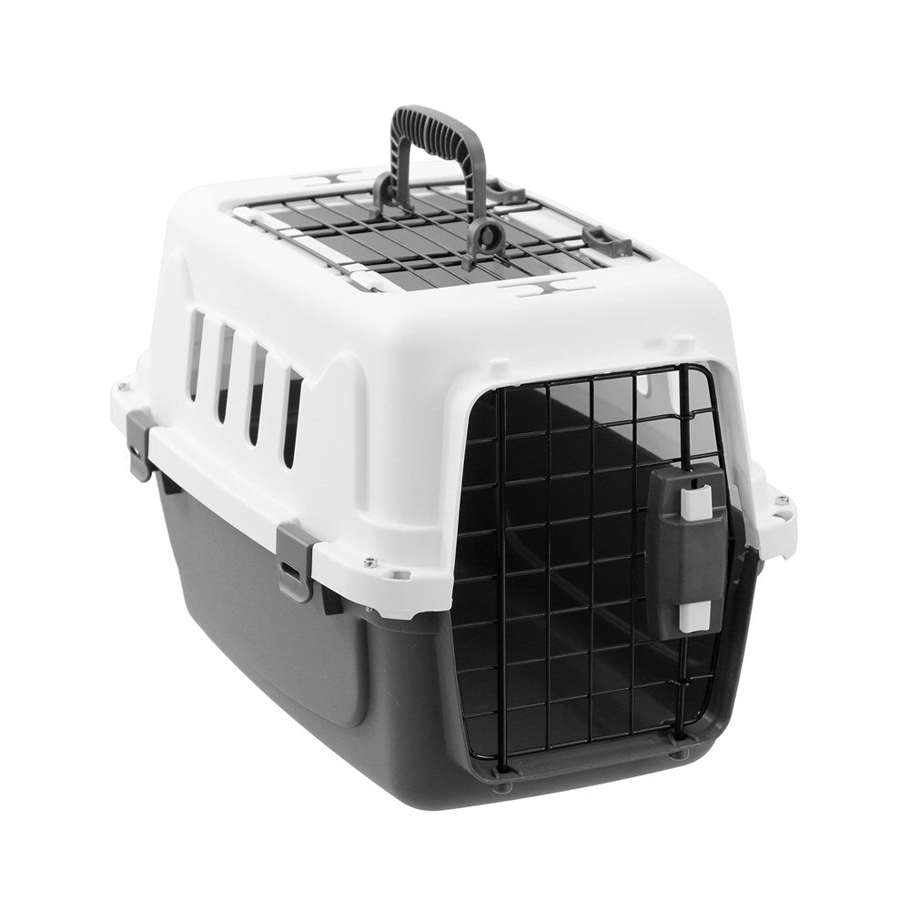 30193-paws-claws-46-5cm-metal-door-travel-pet-carrier-small-white