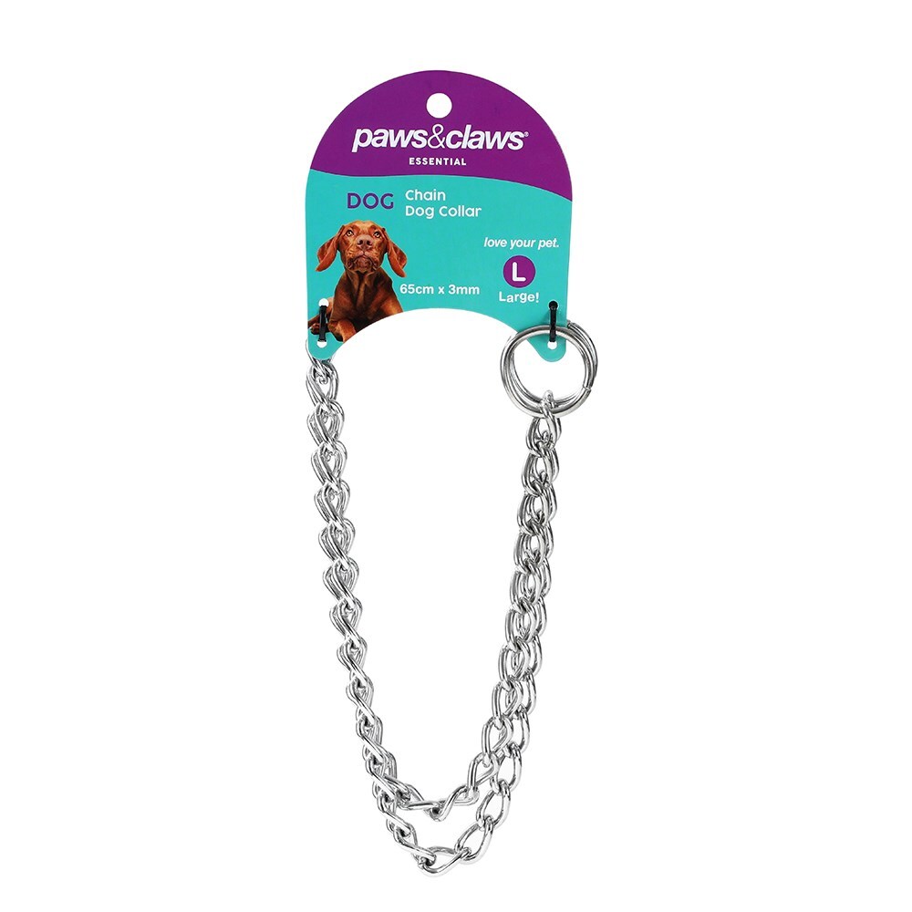 Paws & Claws 65cm Chain Dog Collar L