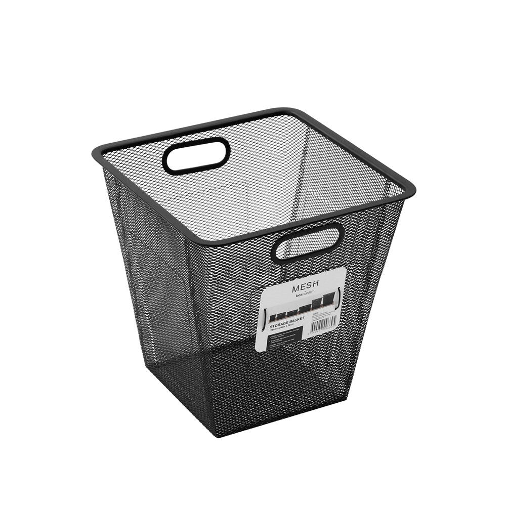 Boxsweden Mesh Storage Basket 28X28X28cm Black