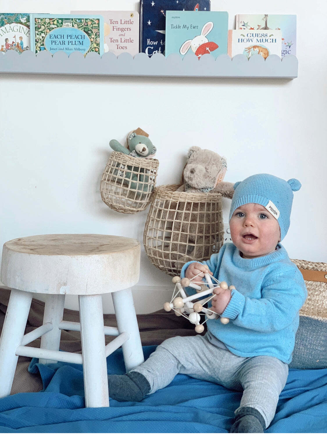 11100294-ponchik-baby-toddler-bear-beanie-mist-speckle-knit-size-12-24m