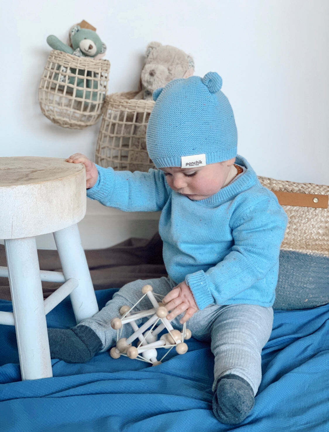 11100294-ponchik-baby-toddler-bear-beanie-mist-speckle-knit-size-12-24m