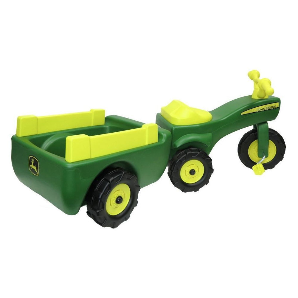 46088-john-deere-ride-on-pedal-trike-tractor-pull-wagon-kids-children-toy-tricycle