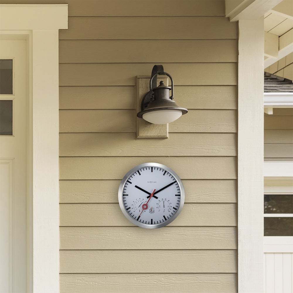 574307st-nextime-35cm-clematis-outdoor-wall-clock-white