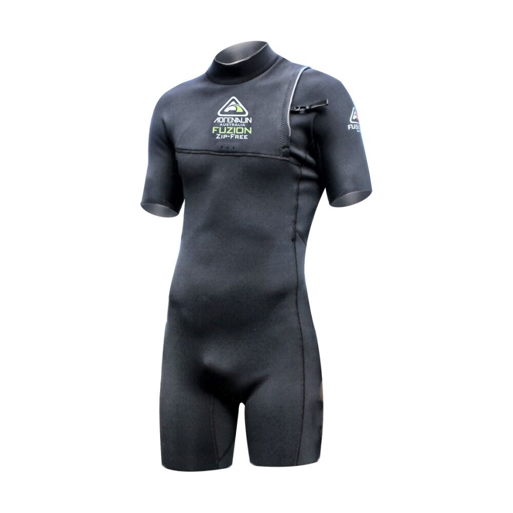 Adrenaline Fuzion Adult Springsuit Zip-Free Surf Wetsuit Black
