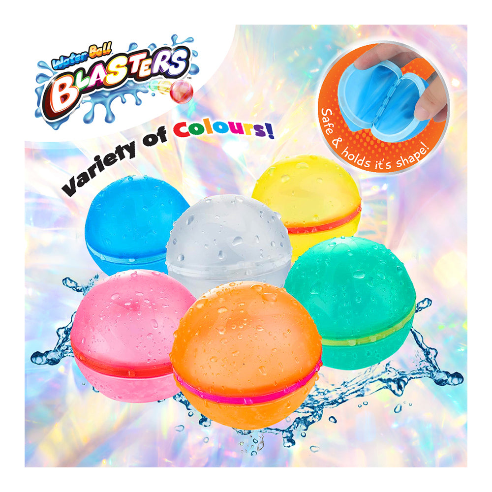 6pc Kazaang Auto-Refill Water Ball Blasters w/ Bag Toy Set Kids 5y+
