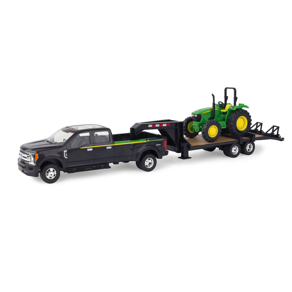46630-john-deere-1-32-ford-f-350-pickup-truck-w-gooseneck-trailer-tractor-3y