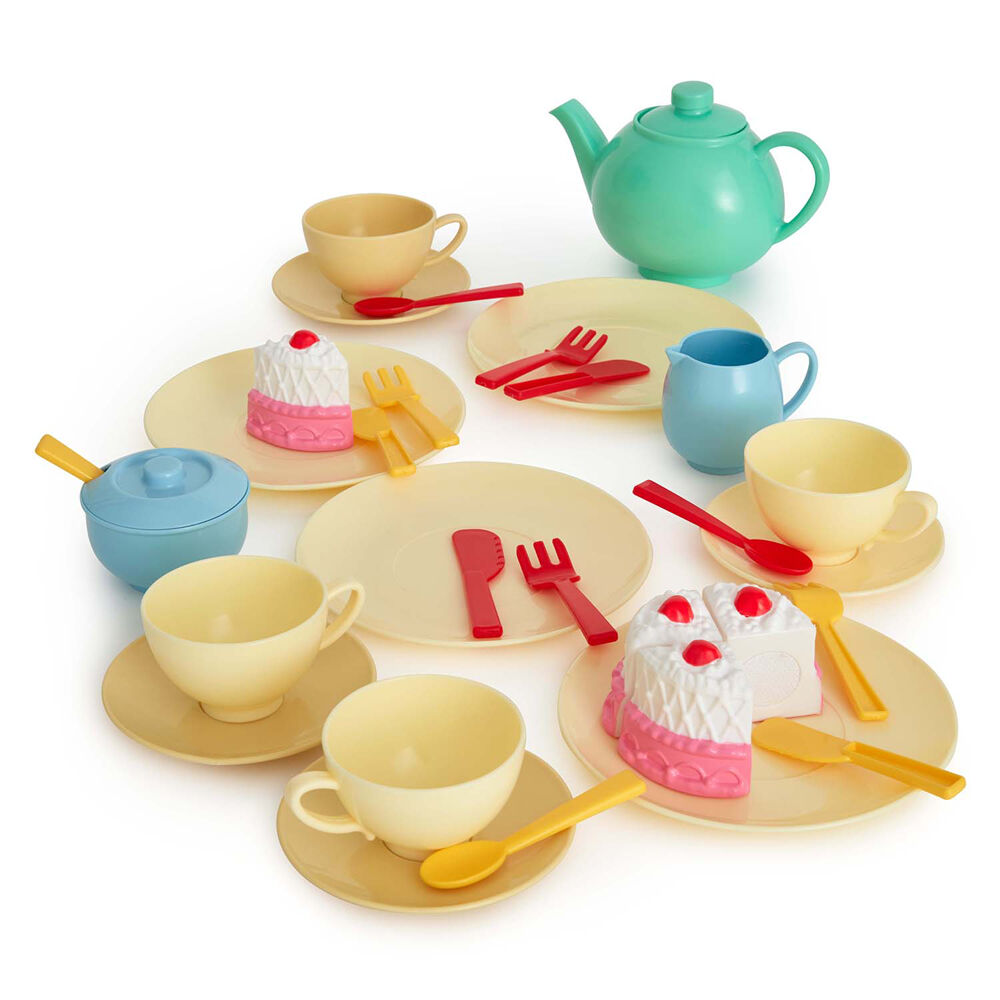 Casdon Dinnerware & Tea Set Serve Play Toy Kids Children 3y+ Pastel Colours