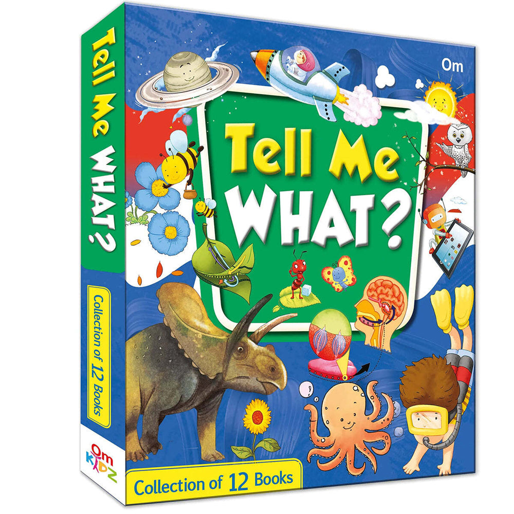 12pc Om Publishing Tell Me What  Book Collection Set 6-8Y+