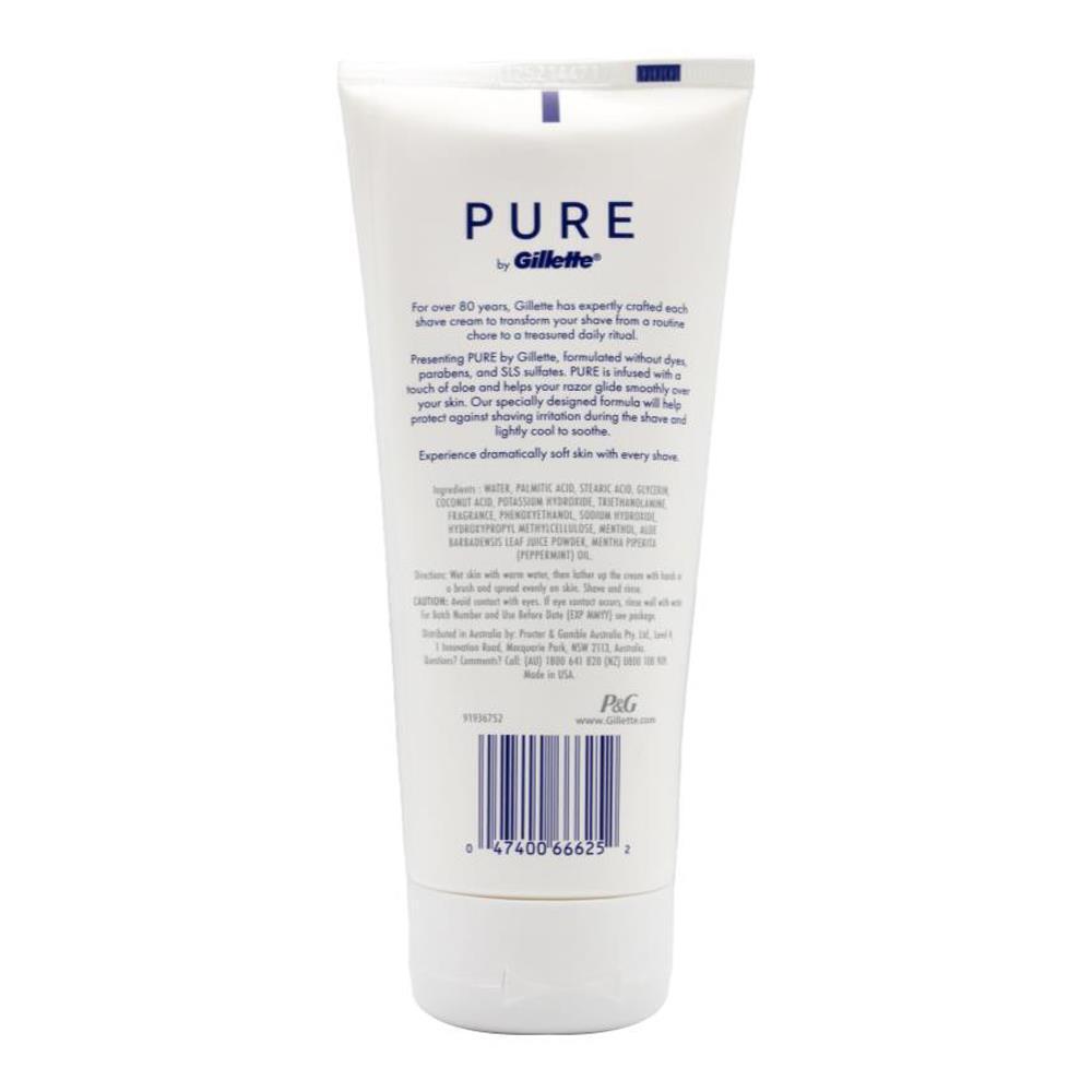 3PK Gillette Pure Shave Cream Soothing With A Touch Of Aloe 170g